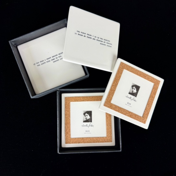 Restoration Hardware Dorthy Parker Literary Quote Coasters in Box Excellent - Picture 6 of 11